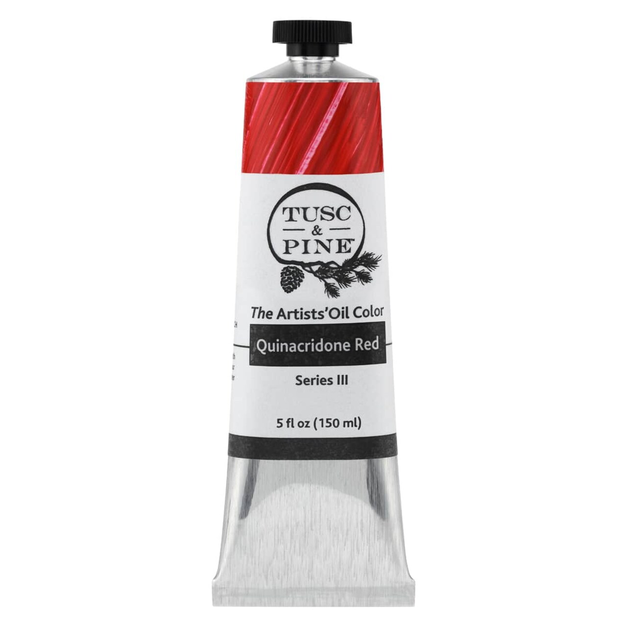 Tusc & Pine Artist Oil Paint - Quinacridone Red, 150 ml, Non-Yellowing, Rich & Creamy Consistency, Maximum Pigment Load, Small Batch Milled Oil Paints Made in the USA for Professional Artists